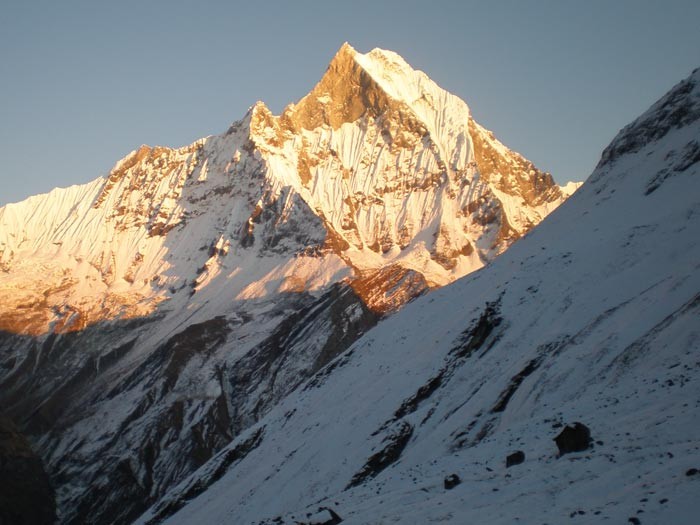 Sunrise seen in the Annapurna range