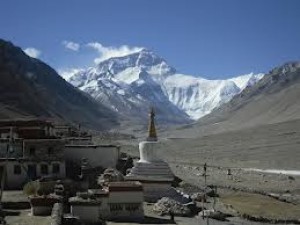 Mt Everest North face, from Tibet 