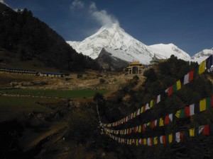 Mt. Manaslu view from Lho 