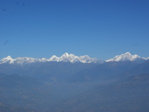 Langtang range from Dhulikhel 