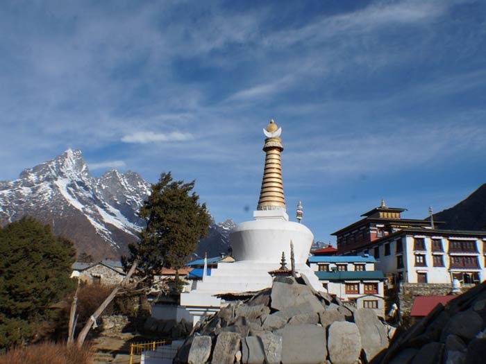 Tengboche Monastery and Everest in backdrop