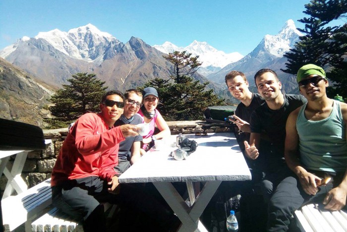 Tea break in Gokyo Trekking