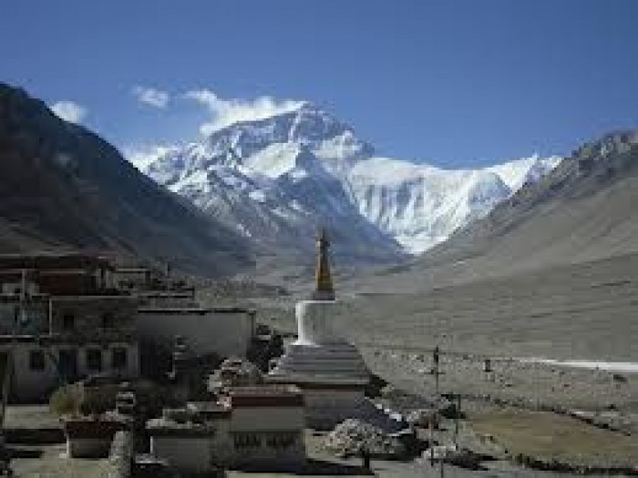 Mt Everest North face, from Tibet 