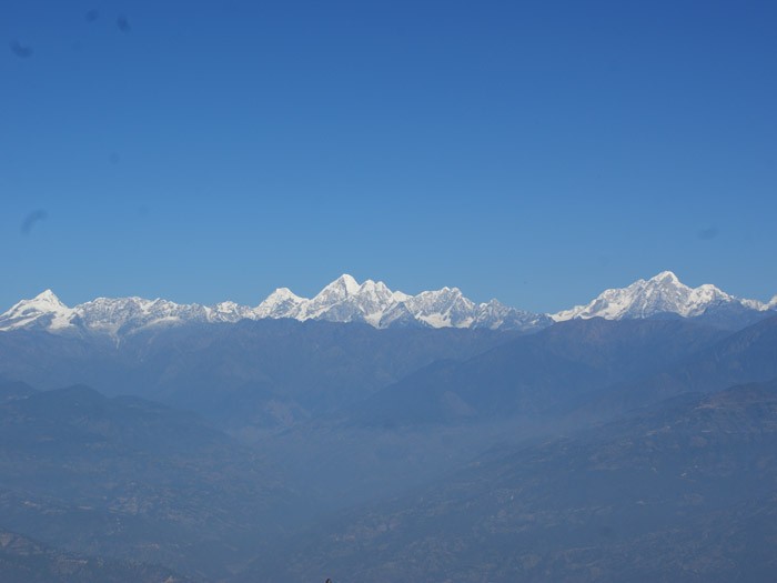 Langtang range from Dhulikhel 